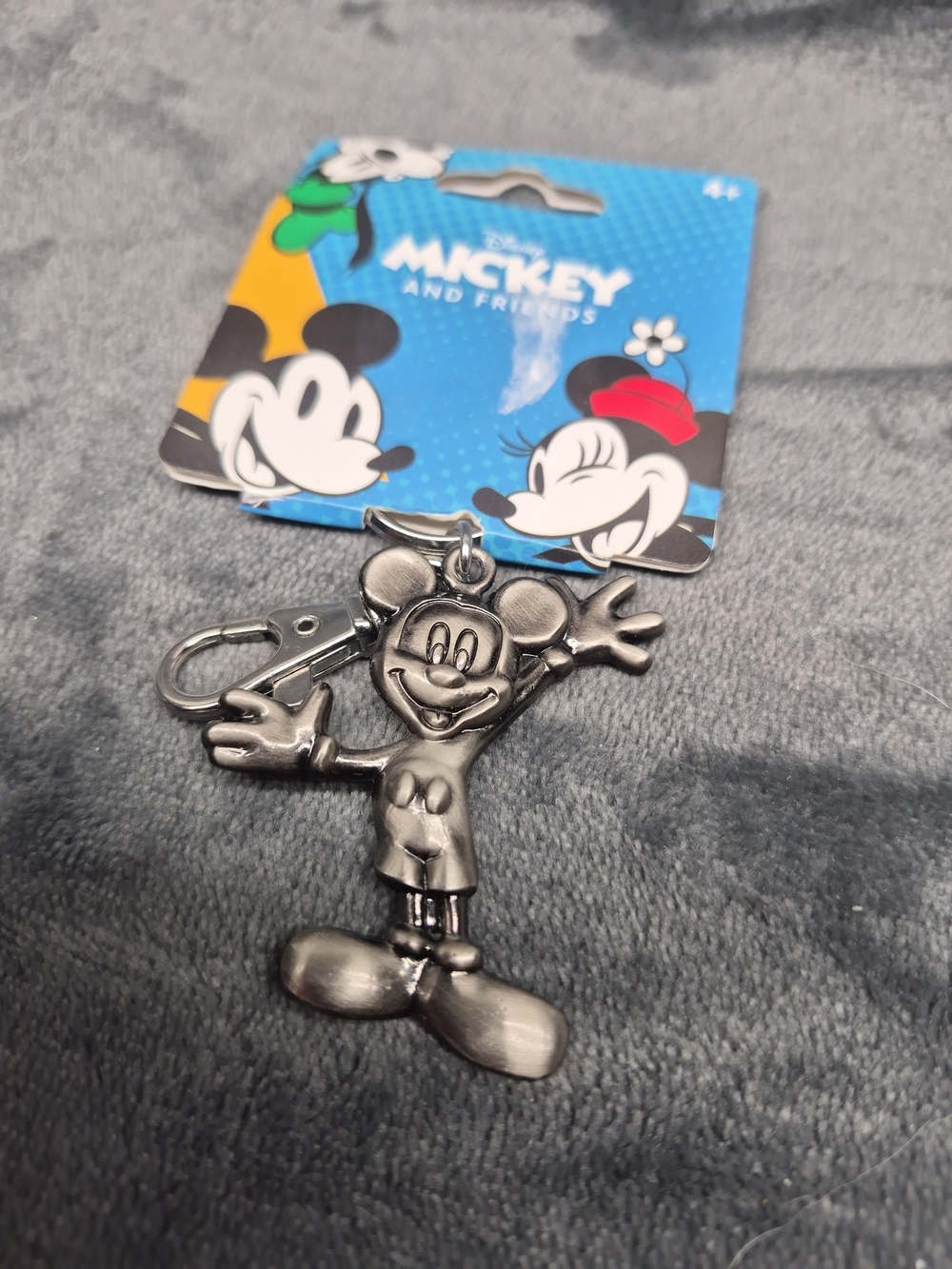 Disney Mickey Mouse Metal Keychain - Silver Tone